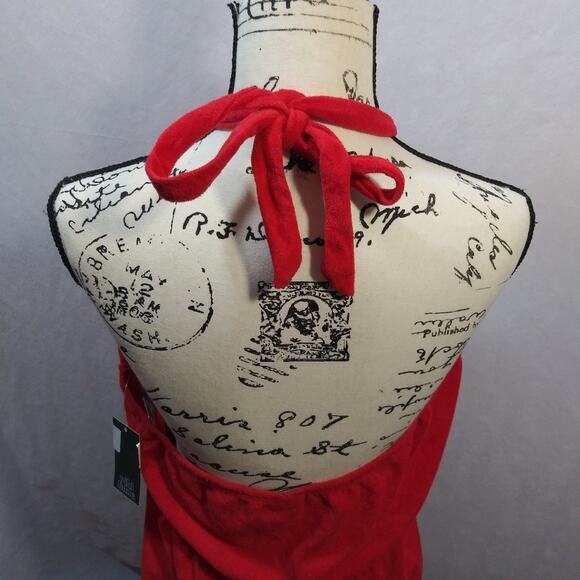 Wild Fable Red Towel Terry Romper Halter Beach Cover Casual Size JR L XXL - Picture 5 of 12